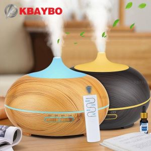 all  for you אקססוריז לבית ולגינה KBAYBO 550ml USB Air Humidifier Aroma Diffuser remote control 7 Colors Changing LED Lights cool mist maker Air Purifier for Home